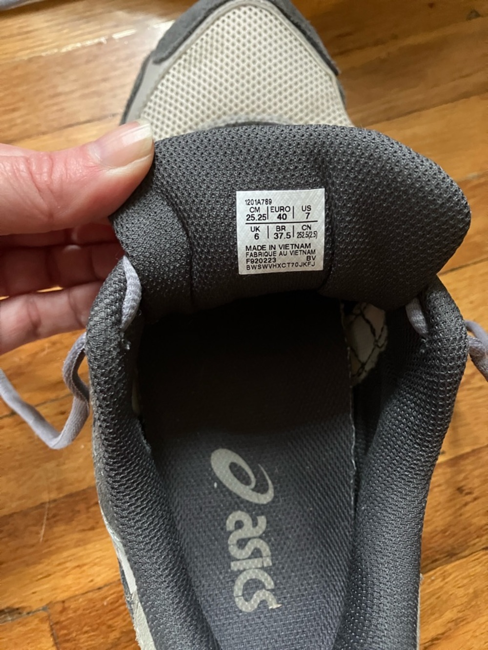 Asics Gel-NYC Oatmeal Obsidian Grey Sneakers - Picture 8 of 8